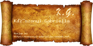 Kászonyi Gabriella névjegykártya