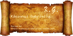 Kászonyi Gabriella névjegykártya