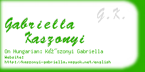 gabriella kaszonyi business card